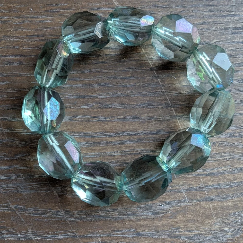 Gorgeous Green and White Stack Bracelet Set